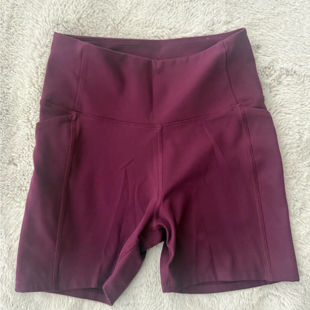 Girlfriend Collective Plum Bike Shorts High Waist Compression